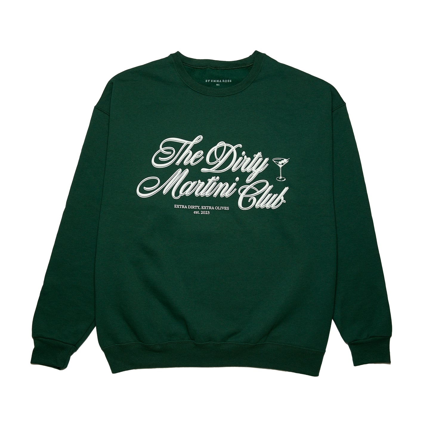 The Dirty Martini Club Crewneck (Green) – By Emma Rose